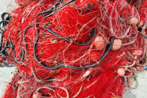 rotes Fischernetz